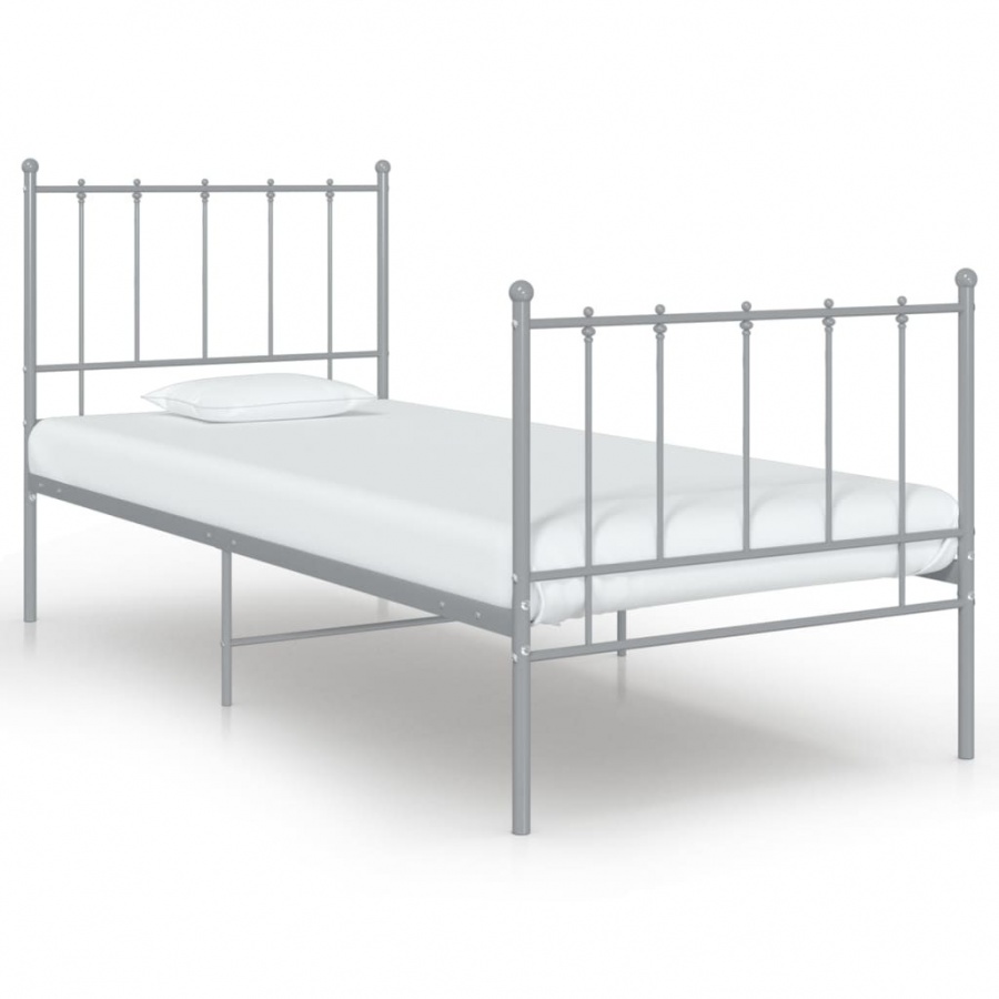 Zdjęcia - Stelaż do łóżka VIDA Rama łóżka, szara, metalowa, 100 x 200 cm 