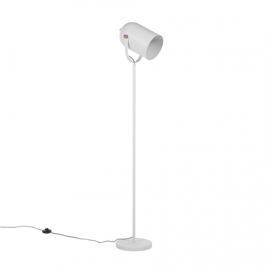 Lampa podłogowa regulowana metalowa biała TYRIA - tytuł obrazka Lampa podłogowa regulowana metalowa biała TYRIA