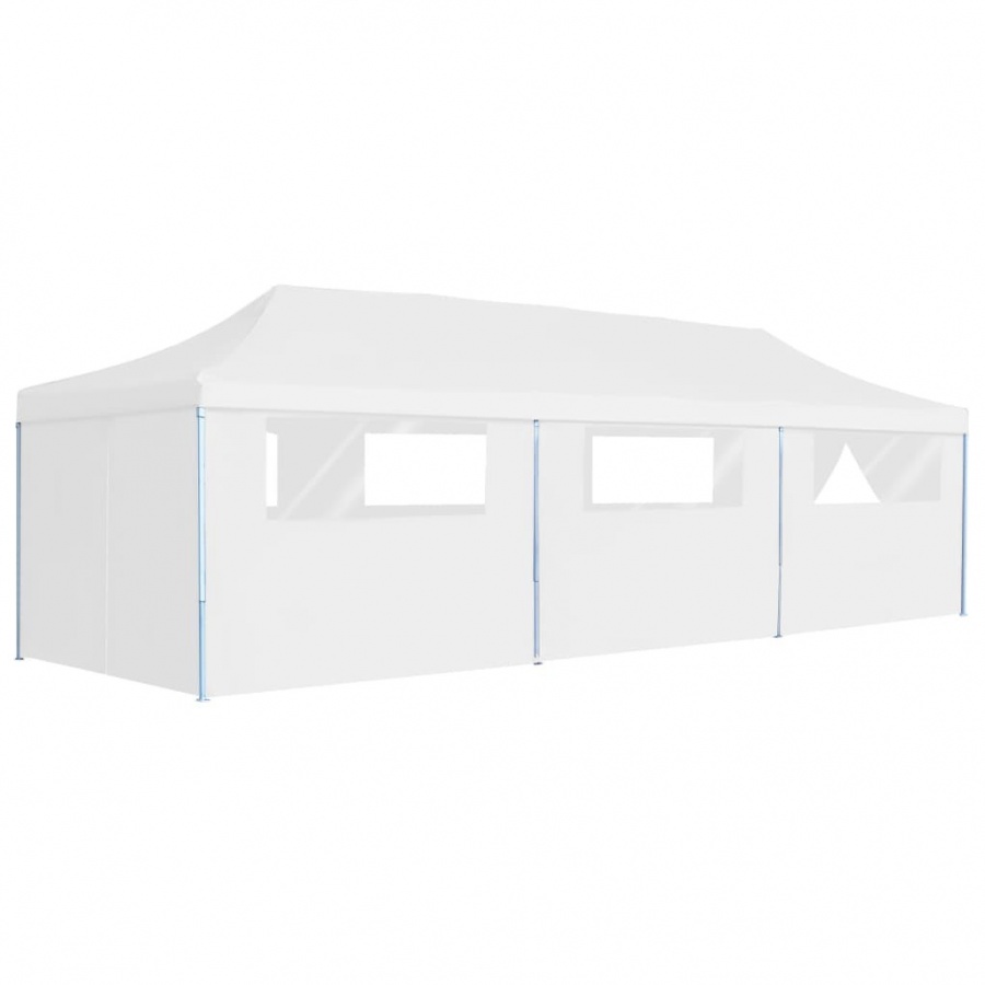 Фото - Садові меблі VIDA Składany namiot z 8 ścianami bocznymi, 3 x 9 m, biały 