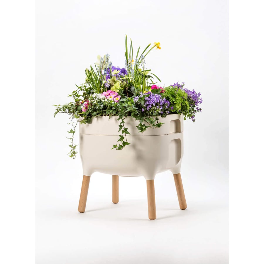 PLASTIA URBALIVE Kwietnik domowy 48 x 50 x 38 cm, kremowy