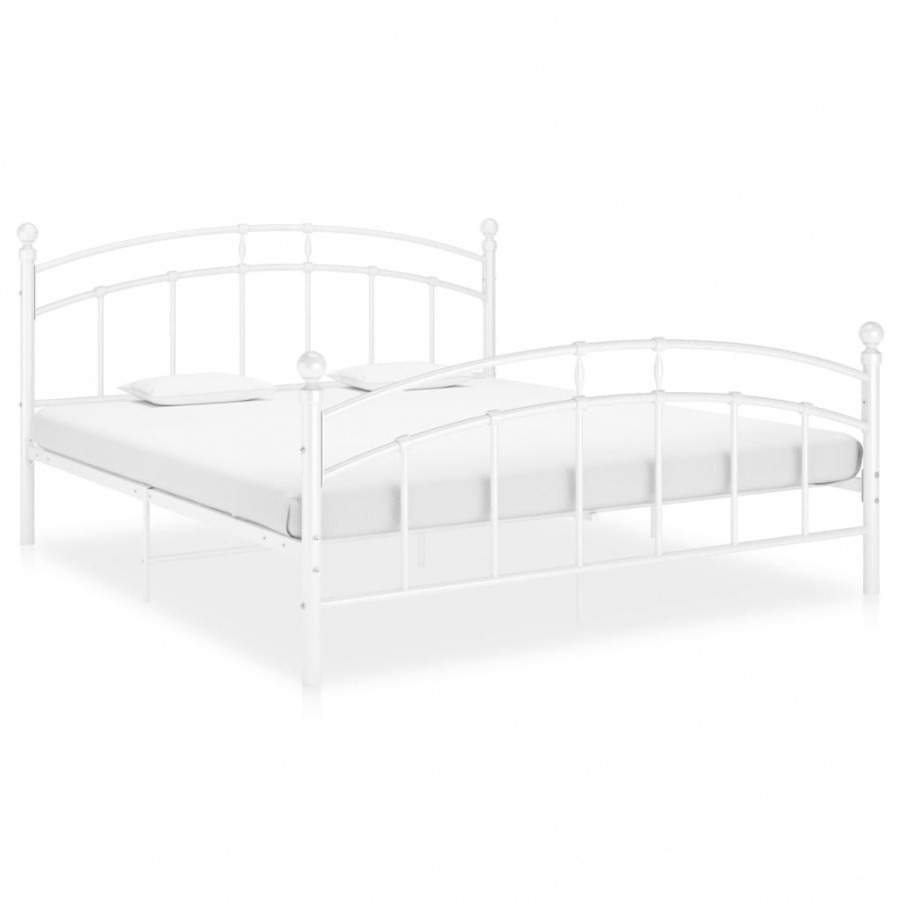 Zdjęcia - Stelaż do łóżka VIDA Rama łóżka, biała, metalowa, 160 x 200 cm 
