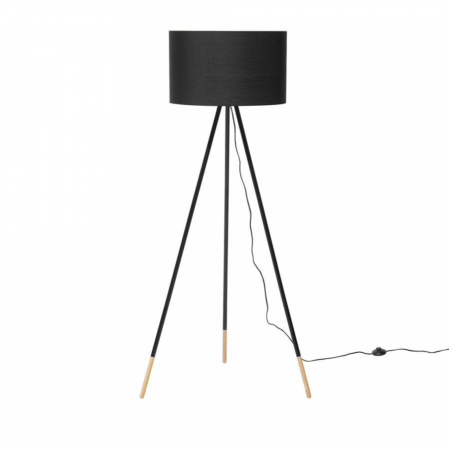 Zdjęcia - Żyrandol / lampa BLmeble Lampa stojąca czarna 157 cm Bertonece 