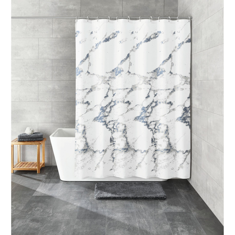 Kleine wolke marble zasłona prysznicowa szary 180x180 cm wzór marmuru