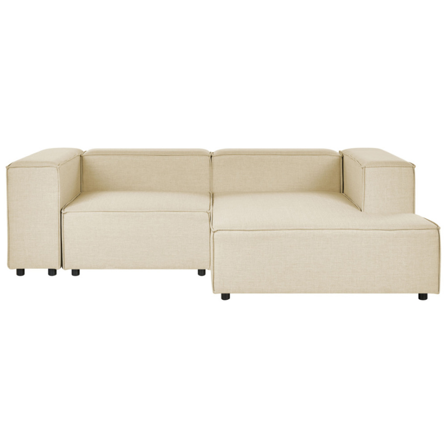 Zdjęcia - Sofa BLmeble  narożna aprica beżowy 2-osobowa lewostronny B385431 