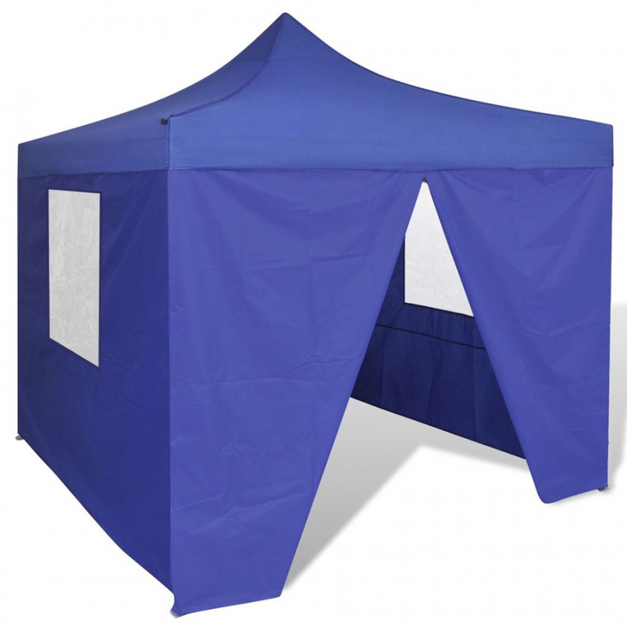 Фото - Садові меблі VIDA Niebieski, składany namiot, 3 x 3 m, z 4 ściankami 