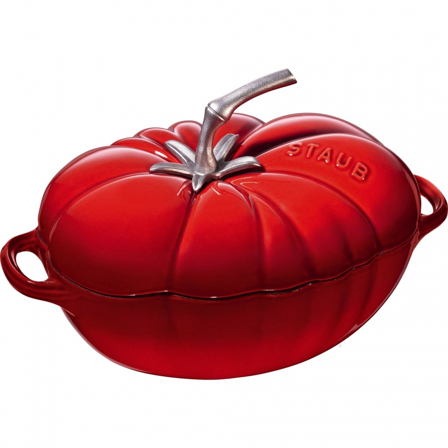 Фото - Гусятниця / казан Staub Garnek żeliwny owalny pomidor  - 2.5 ltr, Czerwony 