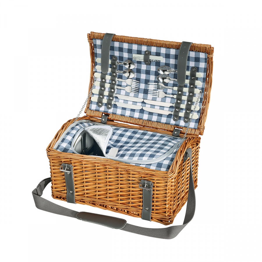 Фото - Набір для пікніка Cilio kosz piknikowy dla 4 osób, 47 x 31 x 25 cm, jasny brąz 