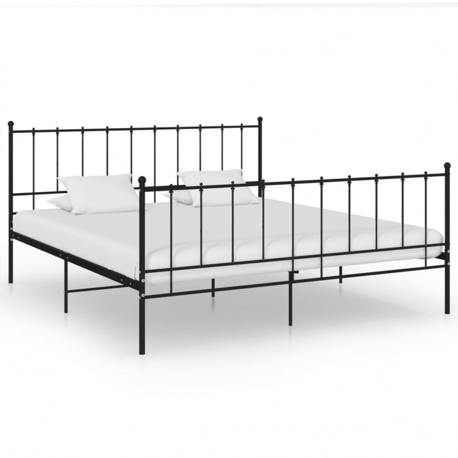 Zdjęcia - Stelaż do łóżka VIDA Rama łóżka, czarna, metalowa, 180 x 200 cm 