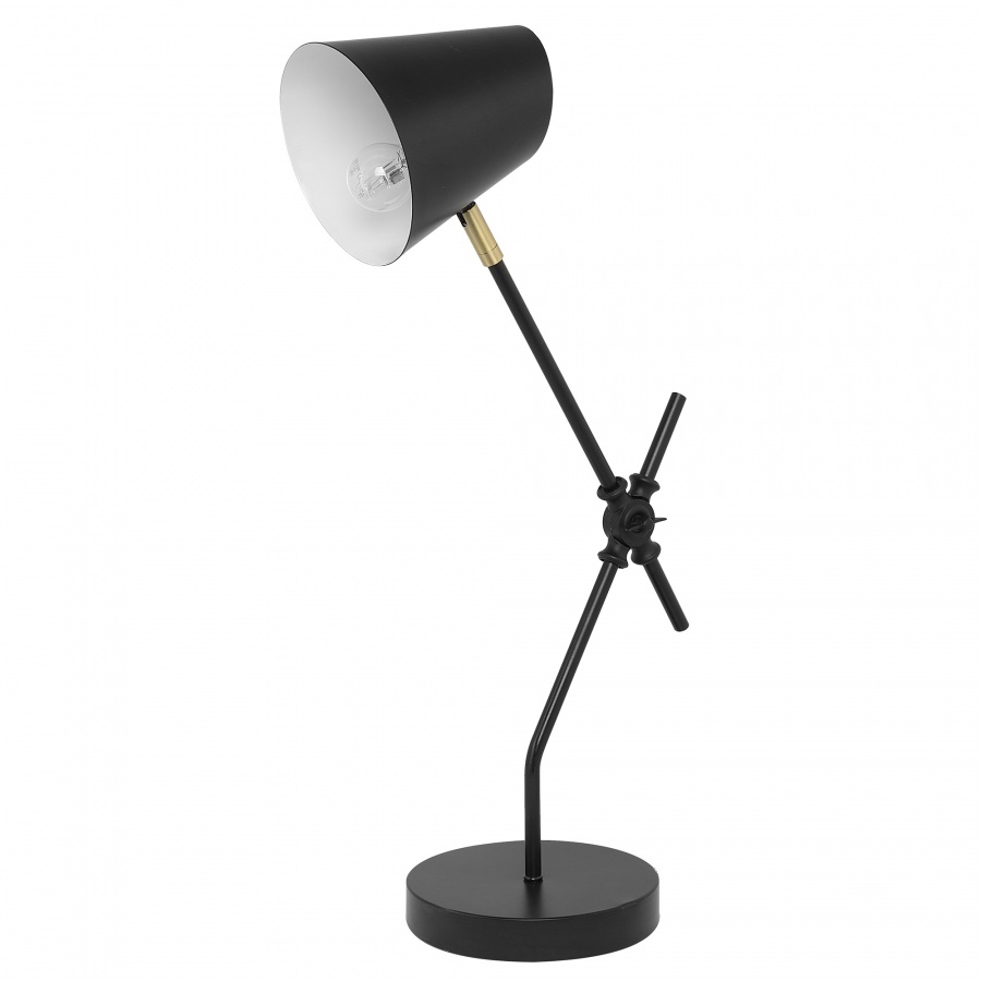 Zdjęcia - Lampa stołowa BLmeble Lampa stolowa czarna 56 cm HORTON 