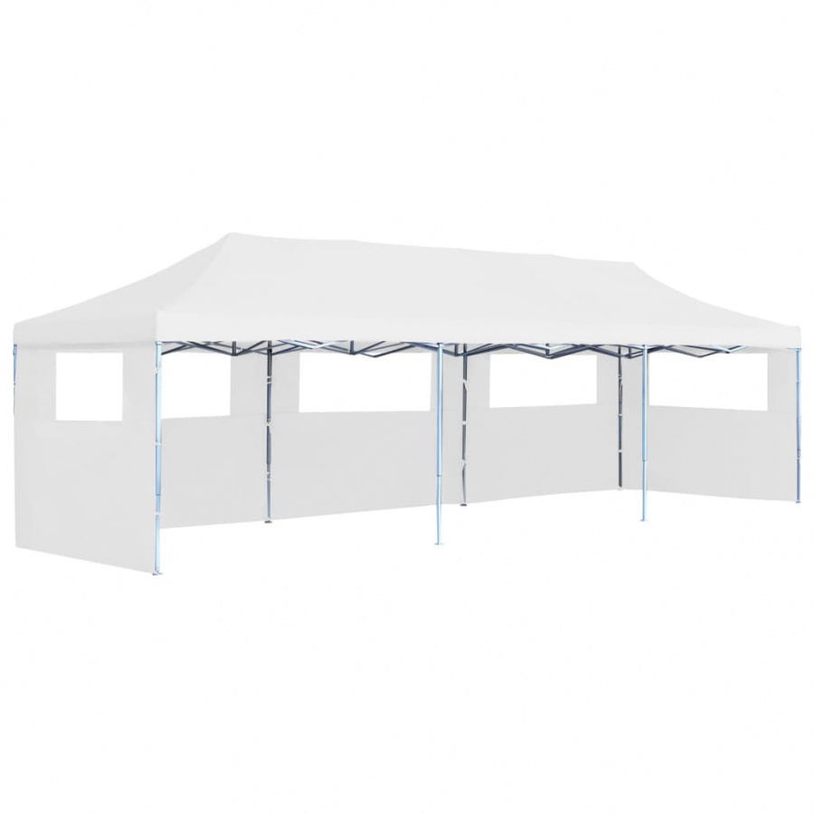Фото - Садові меблі VIDA Składany namiot imprezowy z 5 ścianami bocznymi, 3 x 9 m, biały 