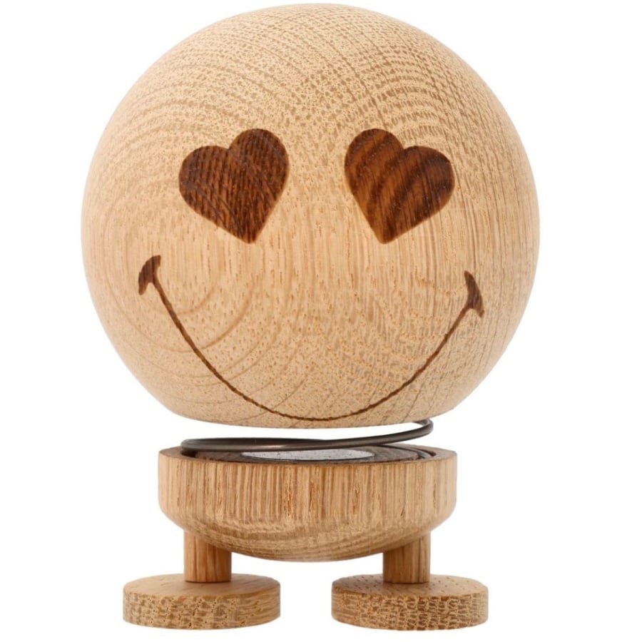 Hoptimist figurka Smiley Love M Raw Oak 29604