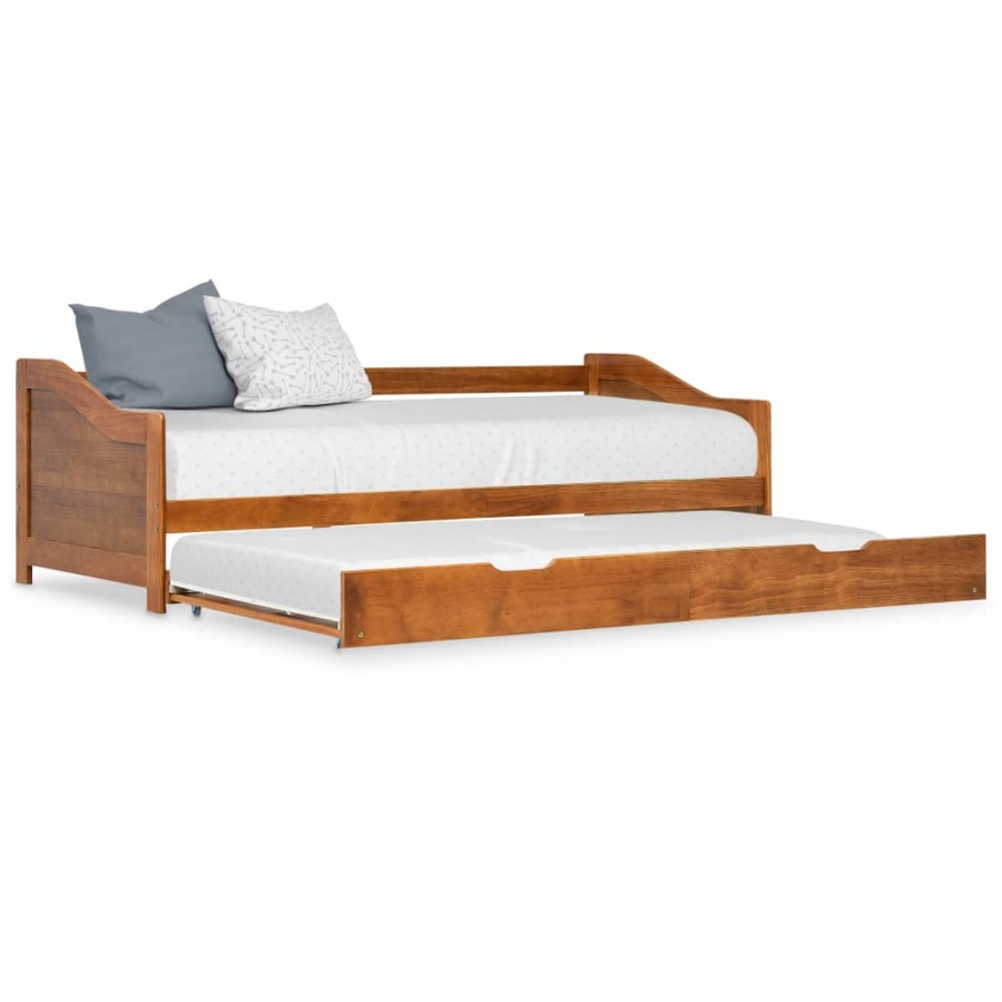 Фото - Каркас для ліжка VIDA Wysuwane łóżko, miodowy brąz, drewno sosnowe, 90x200 cm 