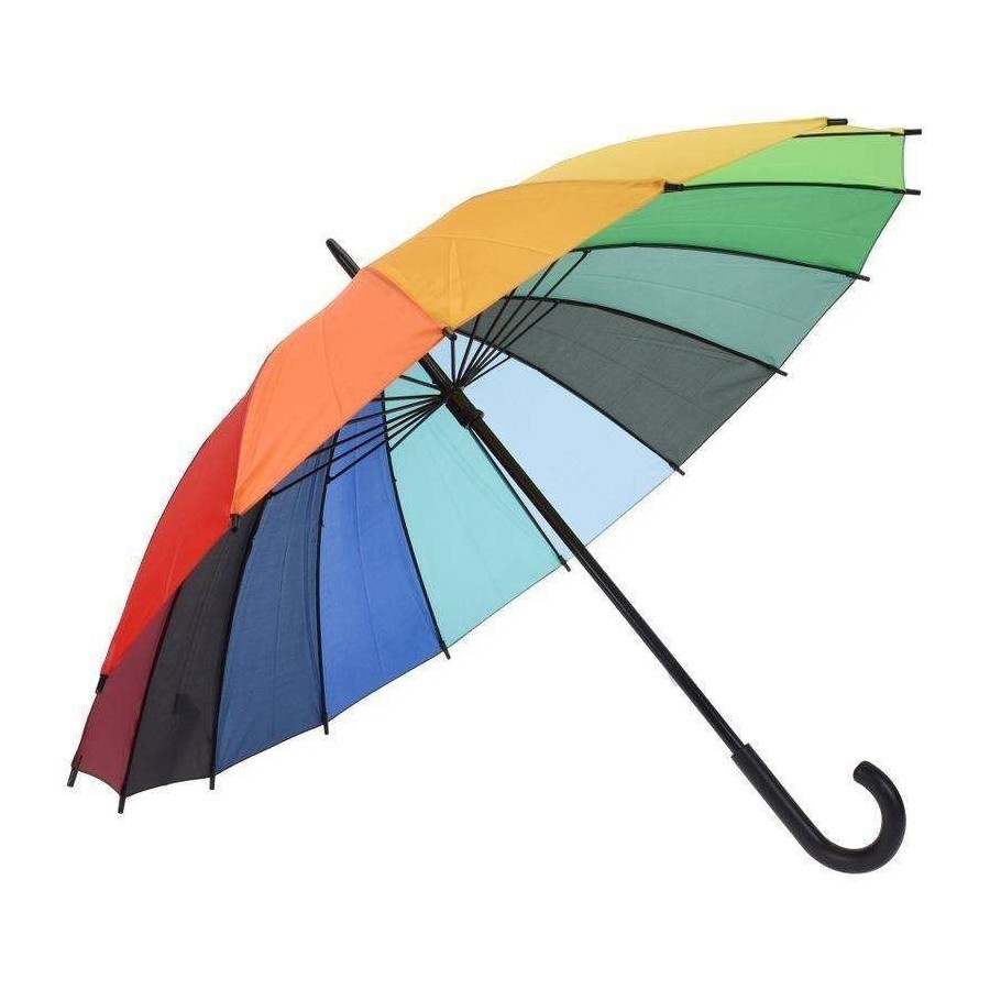 Parasol kolorowy, kolorowa parasolka tÄ™czowa manualna, tÄ™cza, 98 cm