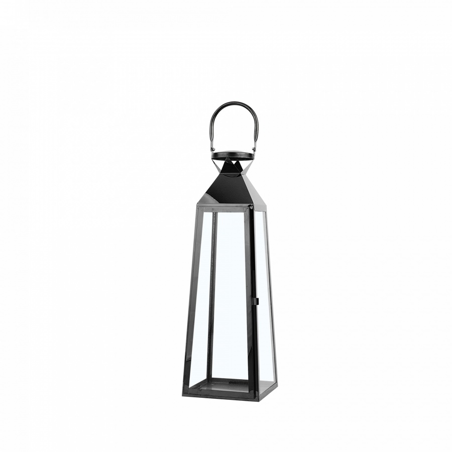 Zdjęcia - Naświetlacz LED / lampa zewnętrzna BLmeble Lampion czarny 42 cm CRETE 