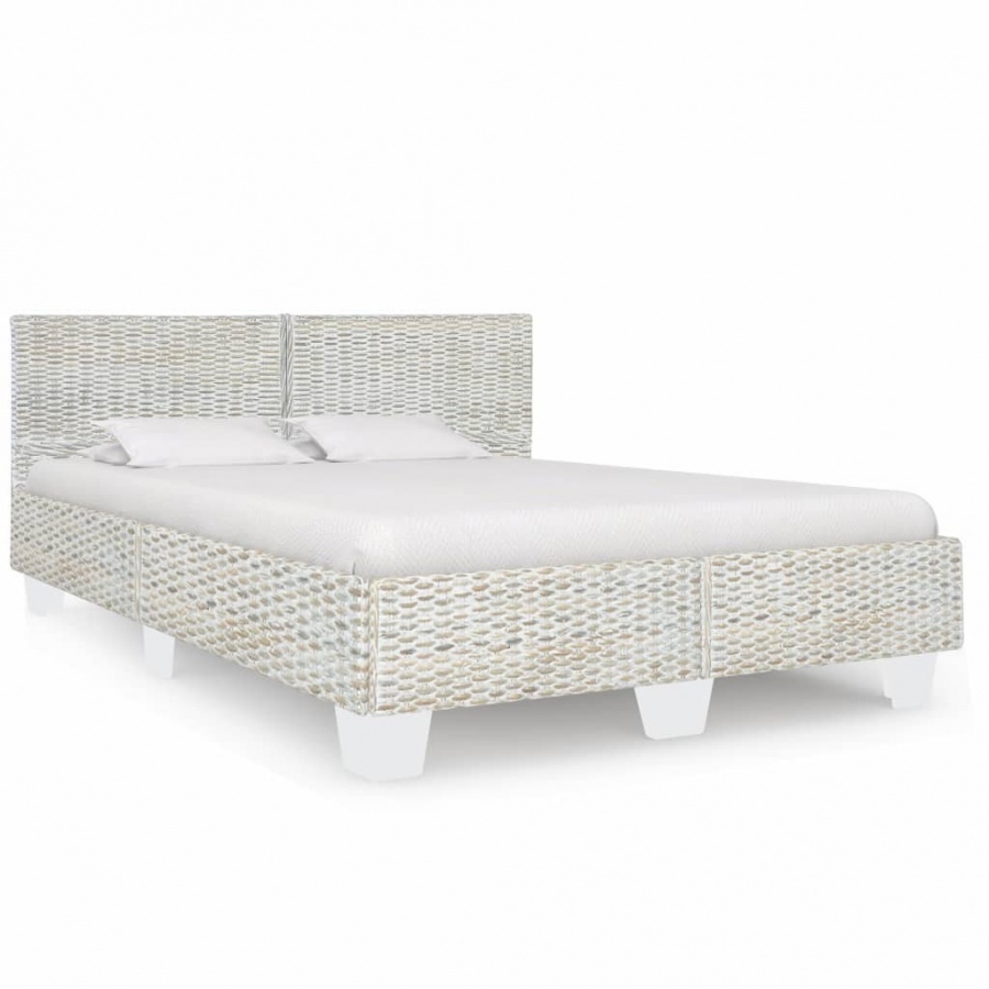 Фото - Каркас для ліжка VIDA Rama łóżka, szara, naturalny rattan, 140 x 200 cm 