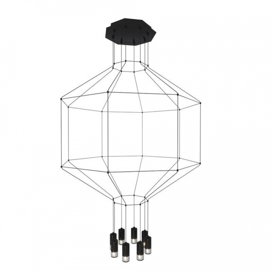 Фото - Люстра / світильник Linea Light Step into design Lampa wisząca linea-8 czarna 80 cm 