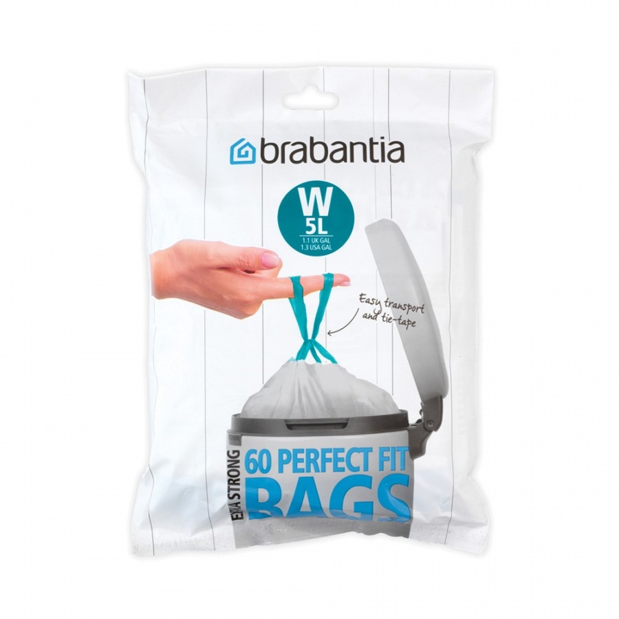 Worki na Å›mieci 5l Brabantia PerfectFit Bags biaÅ‚e 60 szt.