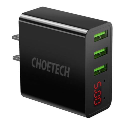 Фото - Зарядний пристрій Choetech Ładowarka sieciowa  C0026, wtyczka US, 3x USB-C z cyfrowy 