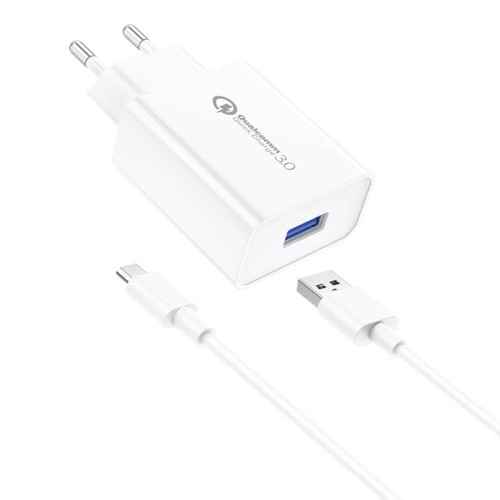 Фото - Зарядний пристрій Foneng Ładowarka sieciowa  EU13 + kabel USB do Micro USB, 3A  (biała)