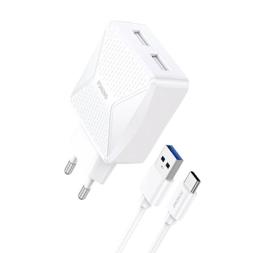 Фото - Зарядний пристрій Foneng Ładowarka sieciowa  EU35 USB-C, USB 2.4A  (biały)