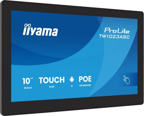 iiyama TW1023ASC-B3P signage display Kiosk 25,6 cm (10.1") Wi-Fi 385 cd/m2 WXGA Czarny Ekran dotykowy Procesor wbudowany...
