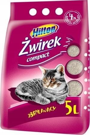 Zdjęcia - Pozostałe dla kotów i kotek HILTON Compact Trawa - bentonitowy żwirek dla kota - 5 l 