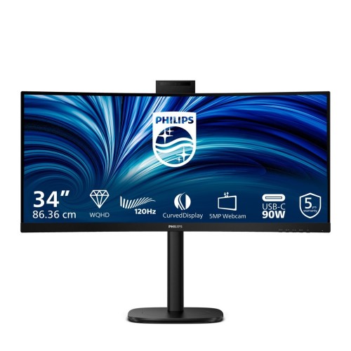 Philips 3000 series 34B2U3600CH/00 monitor komputerowy 86,4 cm (34") 3440 x 1440 px Wide Quad HD LCD Czarny