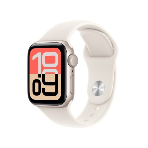 Zegarek Apple Watch SE 3 GPS 40 mm, aluminiowa obudowa w kolorze Starlight z paskiem Starlight Sport Band – M/L