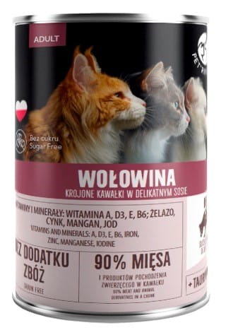 Zdjęcia - Karma dla kotów Pet Republic PetRepublic dla kota  z wołowiną 400 g (adult)