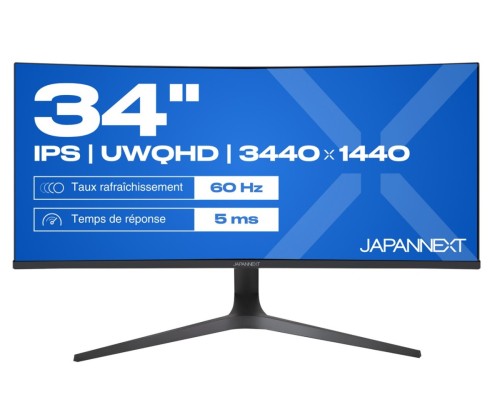 Zakrzywiony Monitor JAPANNEXT 86,4cm JN-IPS340UWQHD60C-C65W-HS z ekranem UWQHD