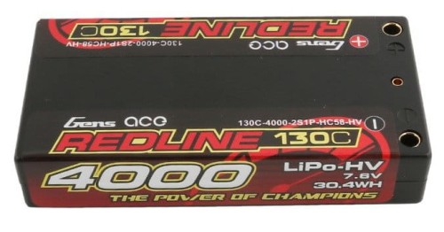 Zdjęcia - Akumulator Gens Ace   Redline 4000mAh 7.6V 2S1P 130C HardCase HV 