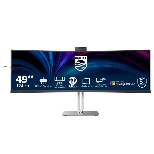 Philips 49B2U6900CH/00 monitor komputerowy 124 cm (48.8") 5120 x 1440 px Dual QHD LCD Czarny