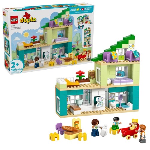 LEGO DUPLO 10470 Nowoczesny dom rodzinny 3 w 1 z figurkami