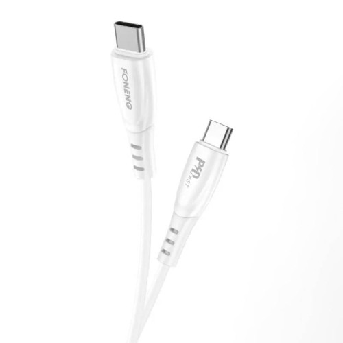 Zdjęcia - Kabel Foneng  USB-C do USB-C  X73, 60W, 1m  (biały)