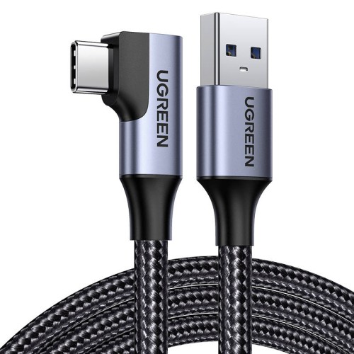 Фото - Кабель Ugreen Kabel USB do USB-C, kątowy  US385, 3A, 1m  (czarny)