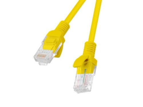 Фото - Інше для комп'ютера Lanberg PATCHCORD KAT.5E UTP 0.5M ŻÓŁTY FLUKE PASSED  10-PACK 