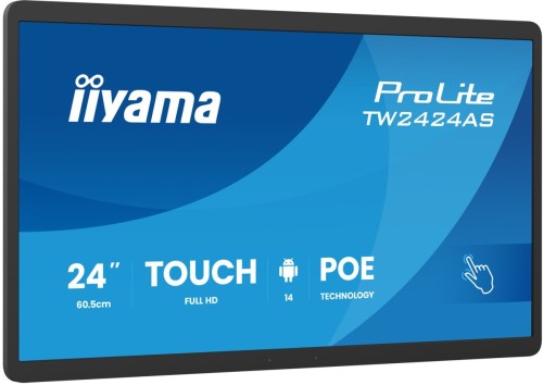 iiyama TW2424AS-B3P signage display Interaktywny płaski panel 60,5 cm (23.8") Wi-Fi 450 cd/m2 Full HD Czarny Ekran dotyk...