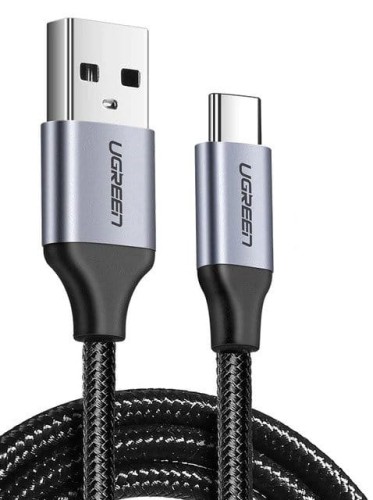 Фото - Кабель Ugreen Kabel USB do USB-C QC3.0  2m z aluminiową wtyczką  (czarny)