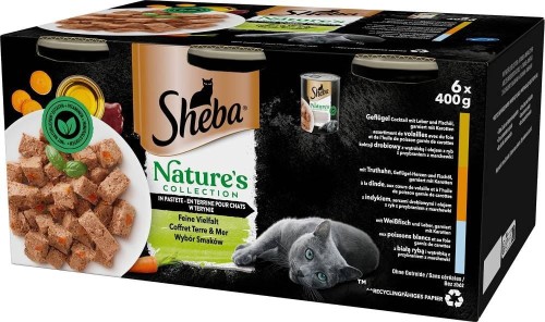 Zdjęcia - Karma dla kotów Sheba Mix smaków w zestawie - mokra karma dla kota - 6x400 g 