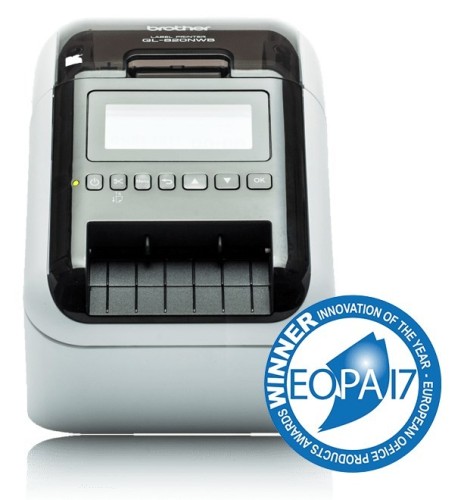 Zdjęcia - Drukarka paragonów Brother Drukarka etykiet QL-820NWBc QL820NWBCZG1 - termiczna, Kolor 300x300DPI 176mm/s, LAN DK Wi-Fi Bluetooth