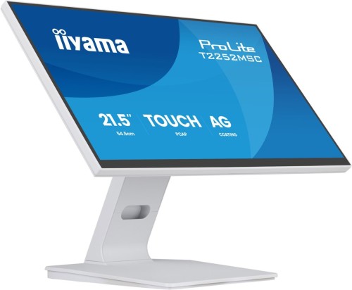 iiyama ProLite T2252MSC-W2AG monitor komputerowy 54,5 cm (21.4") 1920 x 1080 px Full HD LCD Ekran dotykowy Biały
