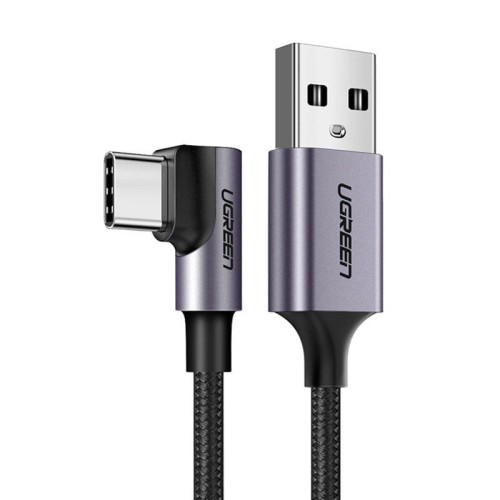 Фото - Кабель Ugreen Kabel USB do USB-C kątowy  US284, 3A , 3m  (czarny)