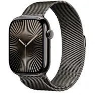 Apple Watch Series 10 GPS + Cellular 46mm Slate Titanium Case with Slate Milanese Loop - S/M