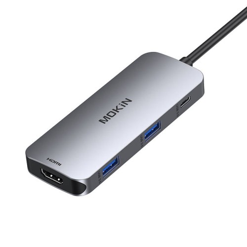 Фото - Кардридер / USB-хаб Mokin Adapter Hub MOKiN 7w1 USB-C do 2x USB 3.0 + 2x USB-C + SD + Micro SD