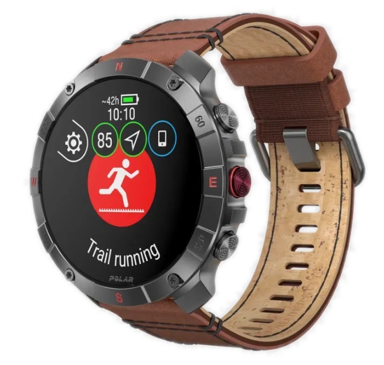 Polar Grit X2 Pro Titanium brązowy skórzany M/L