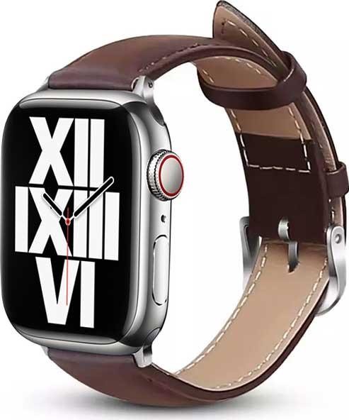 Фото - Ремінець для годинника / браслета CRONG Pasek  Noble Band - Pasek z naturalnej skóry do Apple Watch 42/44/45/ 