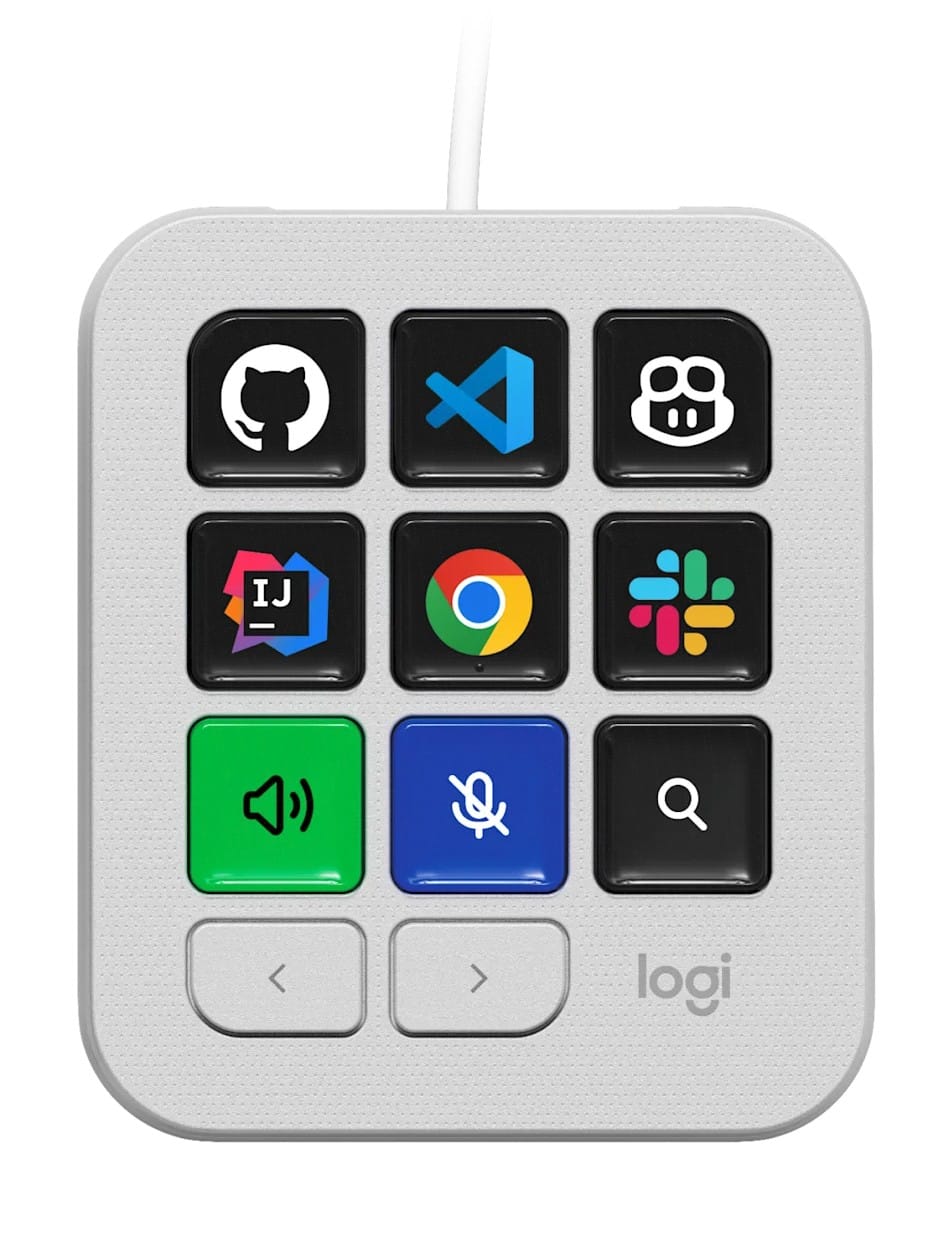 Stream deck Logitech MX Keypad Jasnoszary