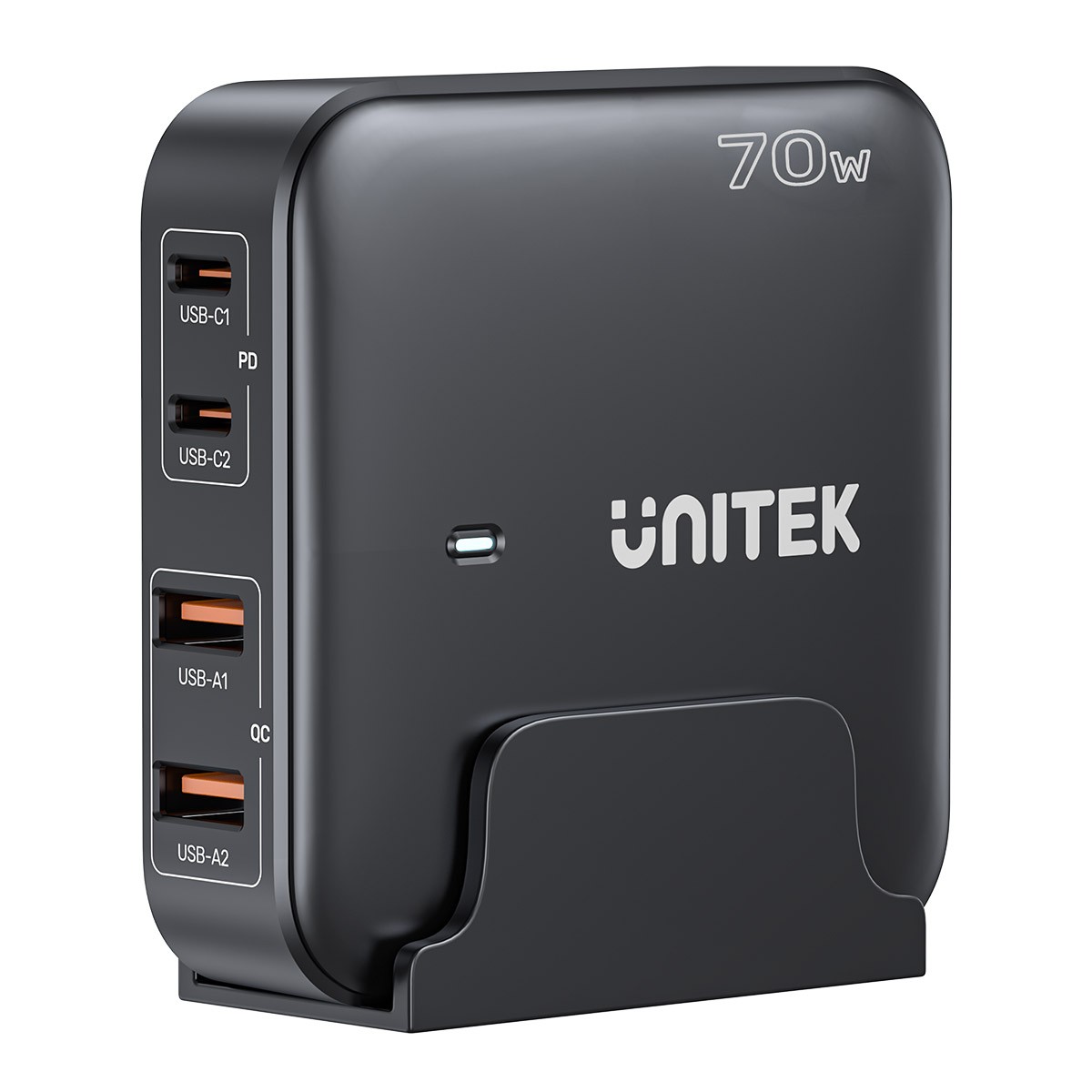 Zdjęcia - Ładowarka Unitek  biurkowa GaN 70W 2xUSB-A 2xUSB-C KA-USB-UNI-134 