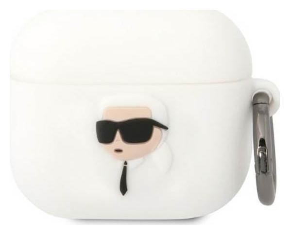 Фото - Чохол для навушників Karl Lagerfeld Silicone NFT Karl Head 3D - Etui AirPods 3  TOR-SL-L (biały)
