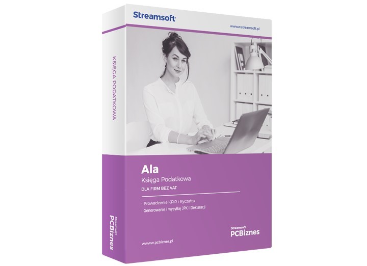 Programy finansowo-księgowe Ala - Księga Podatkowa dla firm bez VAT